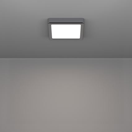 Eglo - Luminária de teto LED para casa de banho, LED/7W/230V 2700/4000/6500K, 15x15 cm, IP44, cromo brilhante