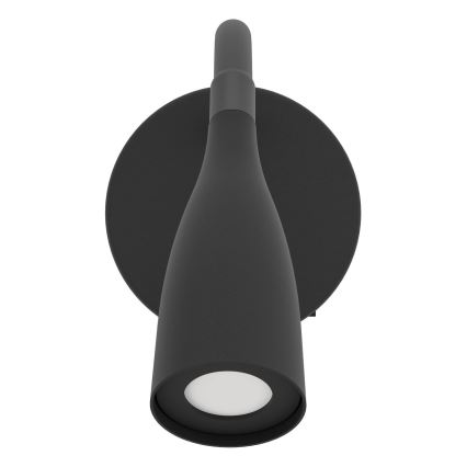 Eglo - Arandela LED flexível LED/3,8W/230V preta