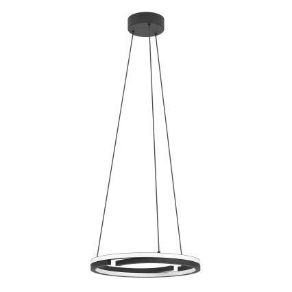 Eglo - Lustre LED regulável suspenso por cabo 2x LED/20W/230V 2700–6500K Ø 48 cm preto + controlo remoto