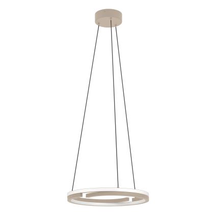 Eglo - Lustre pendente LED dimerizável em cabo 2xLED/20W/230V 2700-6500K diâmetro 48 cm bege + controlo remoto