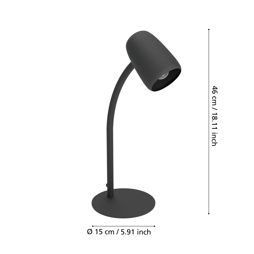 Eglo - Candeeiro de mesa 1xE14/18W/230V preto