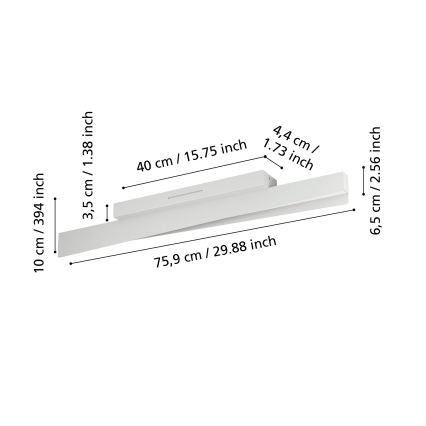 Eglo - Candeeiro de tecto LED RGBW dimerizável LED/13W/230V 2700-6500K cinzento