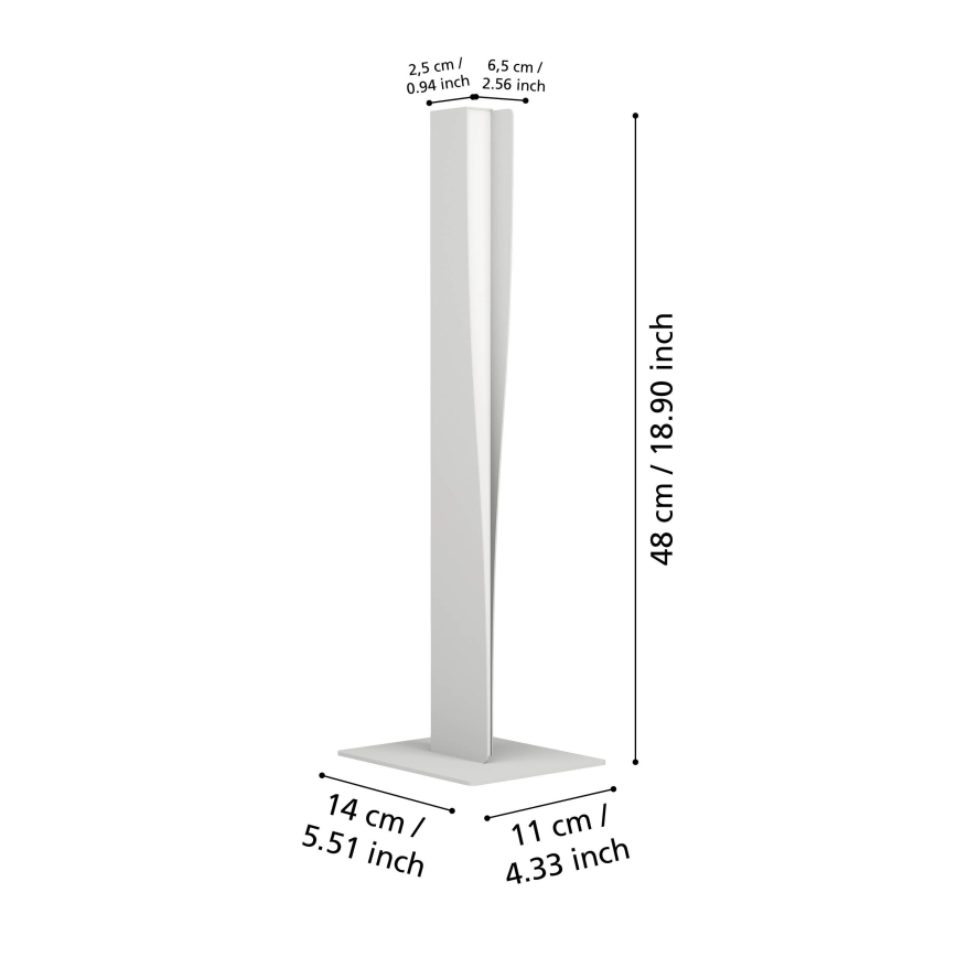 Eglo - Candeeiro de mesa LED RGBW regulável LED/9W/230V 2700-6500K cinzento