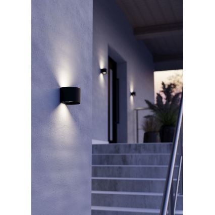 Eglo - LED aplique de parede para exterior 2xLED/2,8W/230V IP54 preto