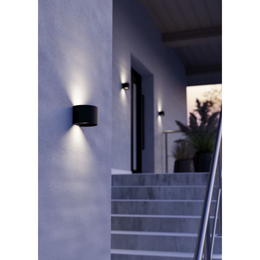 Eglo - LED aplique de parede para exterior 2xLED/2,8W/230V IP54 preto