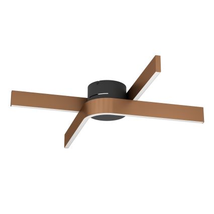 Eglo - Candeeiro de teto LED RGBW dimerizável 2xLED/18W/230V cobre/preto