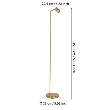 Eglo - Candeeiro de pé 1xGU10/5W/230V dourado