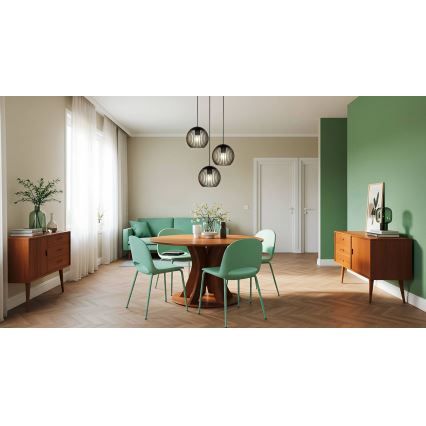 Eglo - Lustre suspenso com cabo 3xE27/60W/230V preto