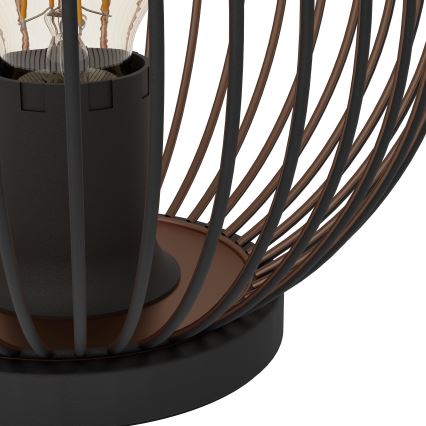 Eglo - Candeeiro de mesa 1xE27/60W/230V preto