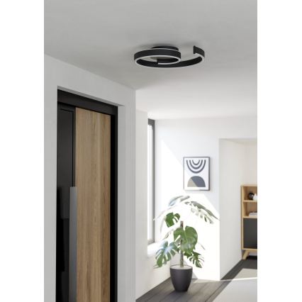 Eglo - Luminária de teto LED dimerizável LED/37W/230V 3000-6500K preta