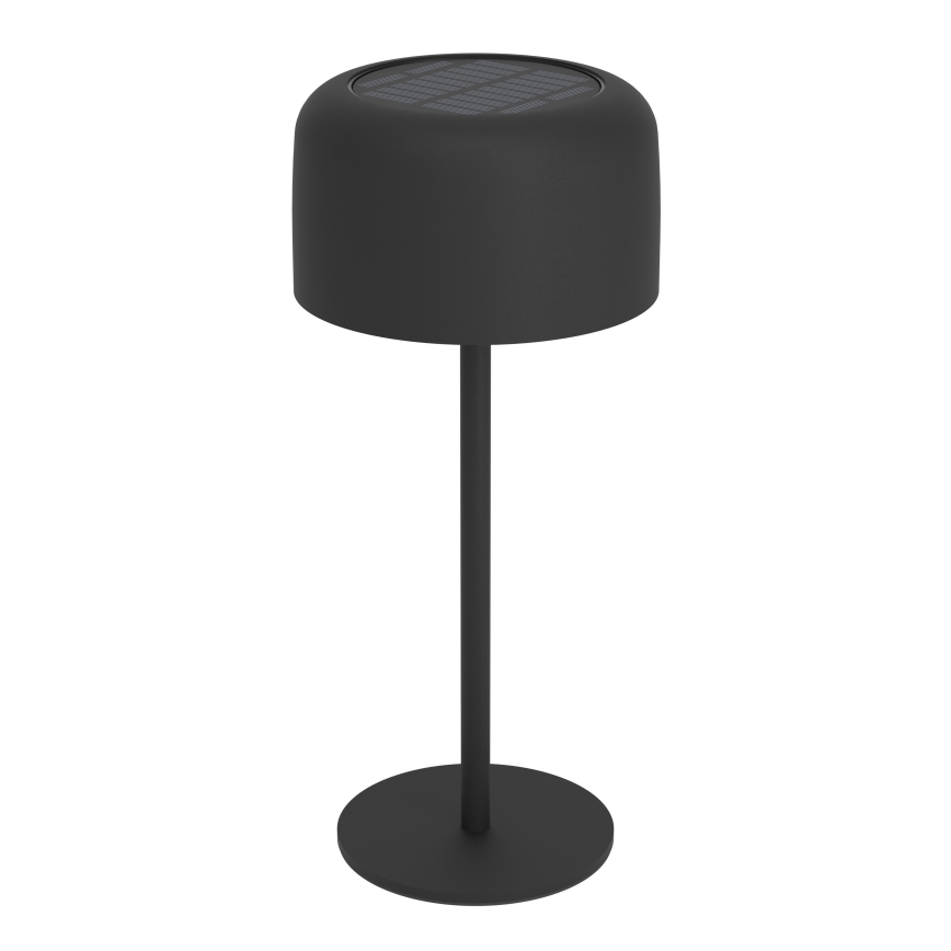 Eglo - Candeeiro de mesa LED solar recarregável com controlo tátil LED/2,8W/3,7V 1800 mAh IP44 preto