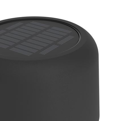 Eglo - Candeeiro de pé táctil solar recarregável LED/2,8W/3,7V 1800 mAh IP44 preto