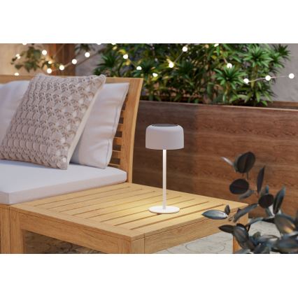 Eglo - Lâmpada de mesa solar recarregável tátil LED/2,8W/3,7V 1800 mAh IP44 branca