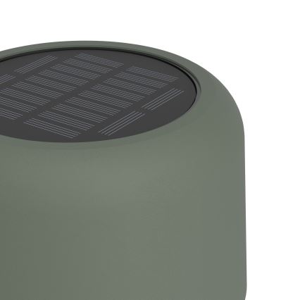 Eglo - Candeeiro de pé LED tátil recarregável com carregamento solar, 2,8 W / 3,7 V, 1800 mAh, IP44, verde