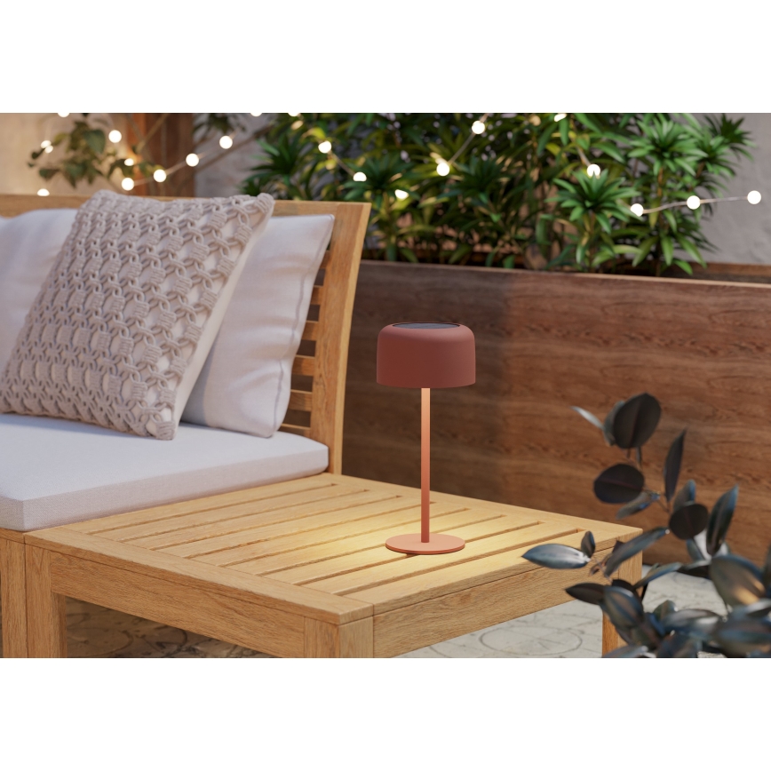 Eglo - Lâmpada de mesa tátil recarregável solar LED/2,8W/3,7V 1800 mAh IP44 laranja