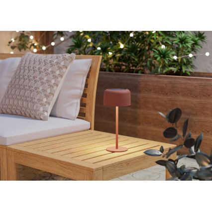 Eglo - Lâmpada de mesa tátil solar recarregável LED/2,8W/3,7V 1800 mAh IP44 laranja