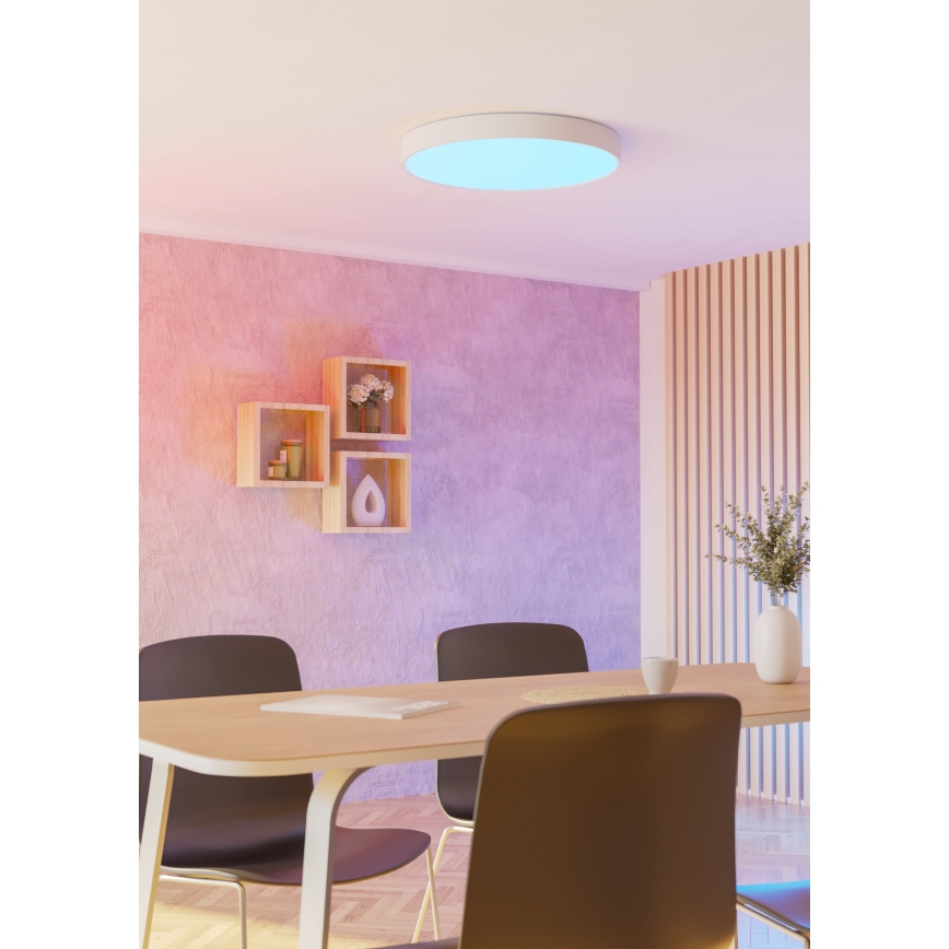 Eglo - LED RGBW Dimerizável candeeiro de tecto LED/36,5W/230V 2700-6500K Ø 69 cm branco