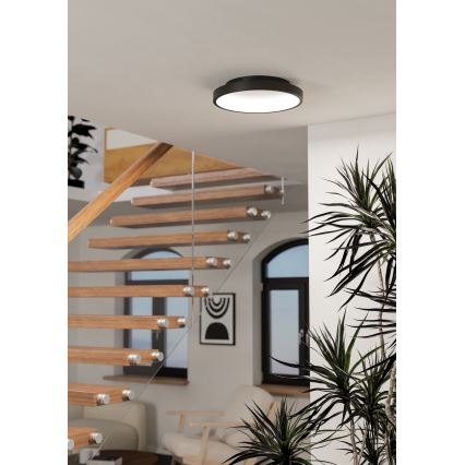 Eglo - Candeeiro de teto LED RGBW dimerizável LED/19,6W/230V 2700-6500K Ø 35 cm preto