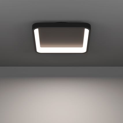 Eglo - Luminária de teto RGBW dimerizável LED/20W/230V 2700-6500K 35x35 cm preta