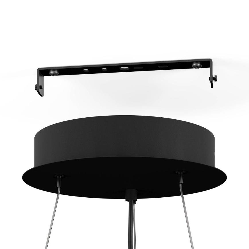 Eglo - Lustre em cabo 3xE27/60W/230V preto/bege/fumê