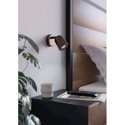 Eglo - Aplique de parede orientável 1xGU10/5W/230V bronze