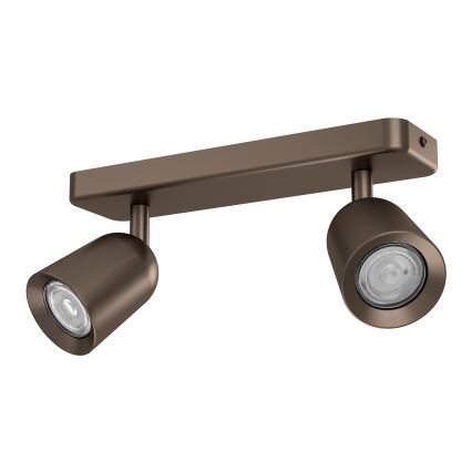 Eglo - Candeeiro de focos 2xGU10/10W/230V bronze
