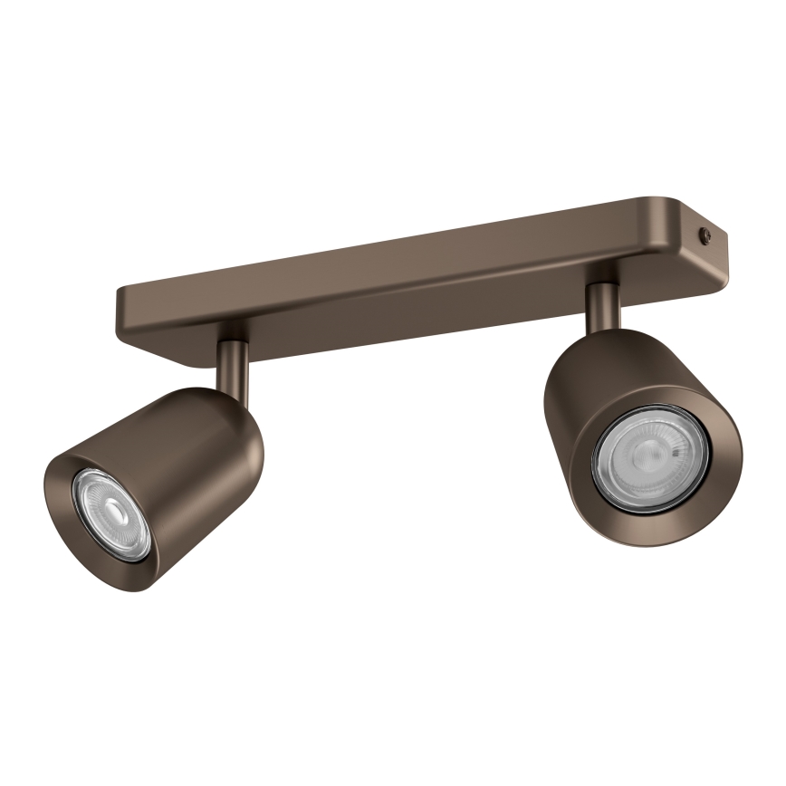 Eglo - Candeeiro de focos 2xGU10/10W/230V bronze