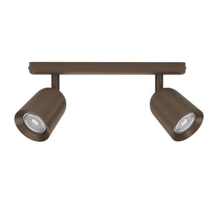 Eglo - Candeeiro de focos 2xGU10/10W/230V bronze