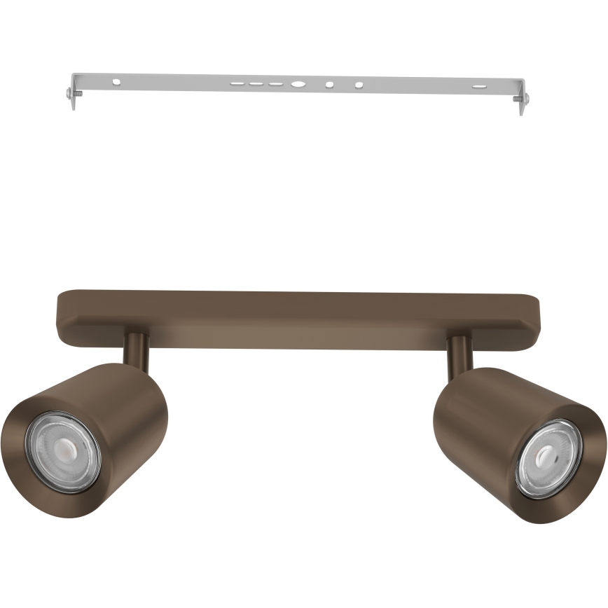 Eglo - Candeeiro de focos 2xGU10/10W/230V bronze