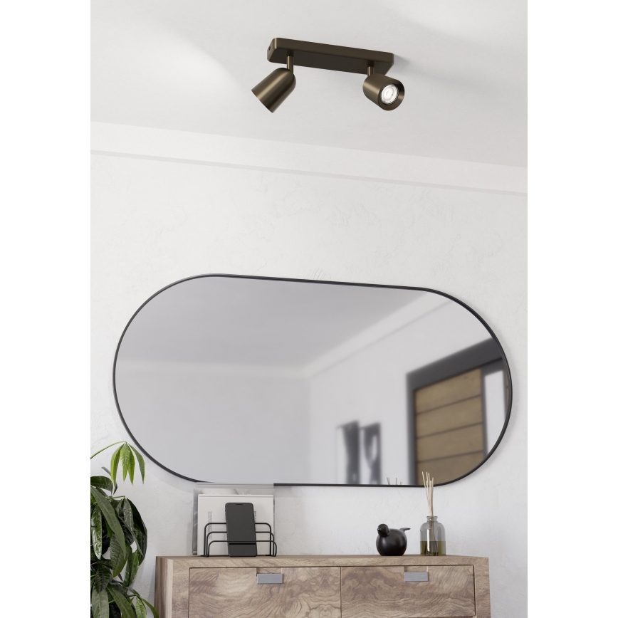 Eglo - Candeeiro de focos 2xGU10/10W/230V bronze