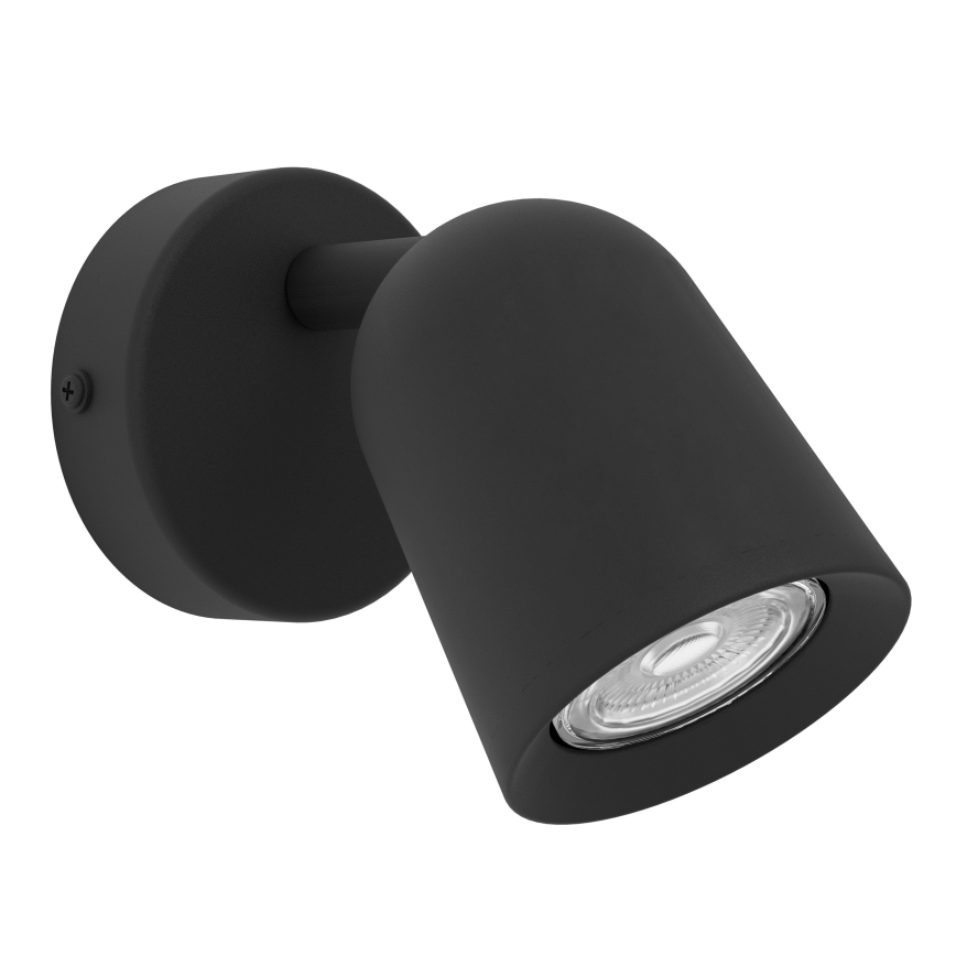 Eglo - Aplique de parede com foco 1xGU10/5W/230V, preto