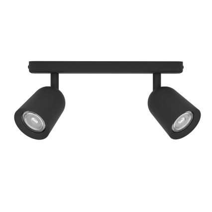 Eglo - Luminária direcionável 2xGU10/10W/230V preta