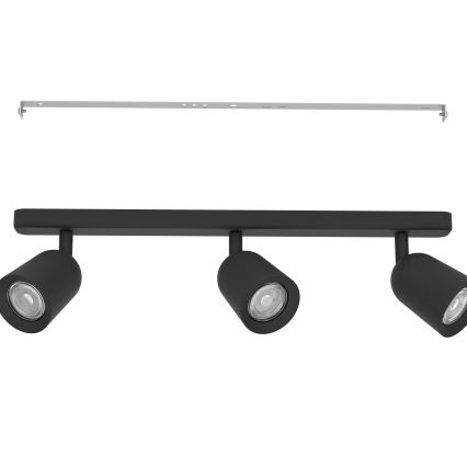 Eglo - Spot orientável 3xGU10/10W/230V preto