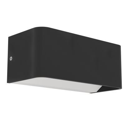 Eglo - Aplique de parede exterior LED RGBW regulável, 10W, 230V, 2700–6500K, IP55, preto