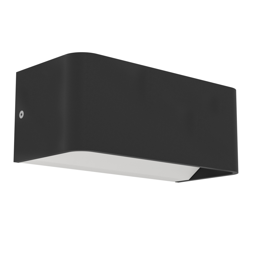Eglo - Aplique de parede exterior LED RGBW regulável, 10W, 230V, 2700–6500K, IP55, preto