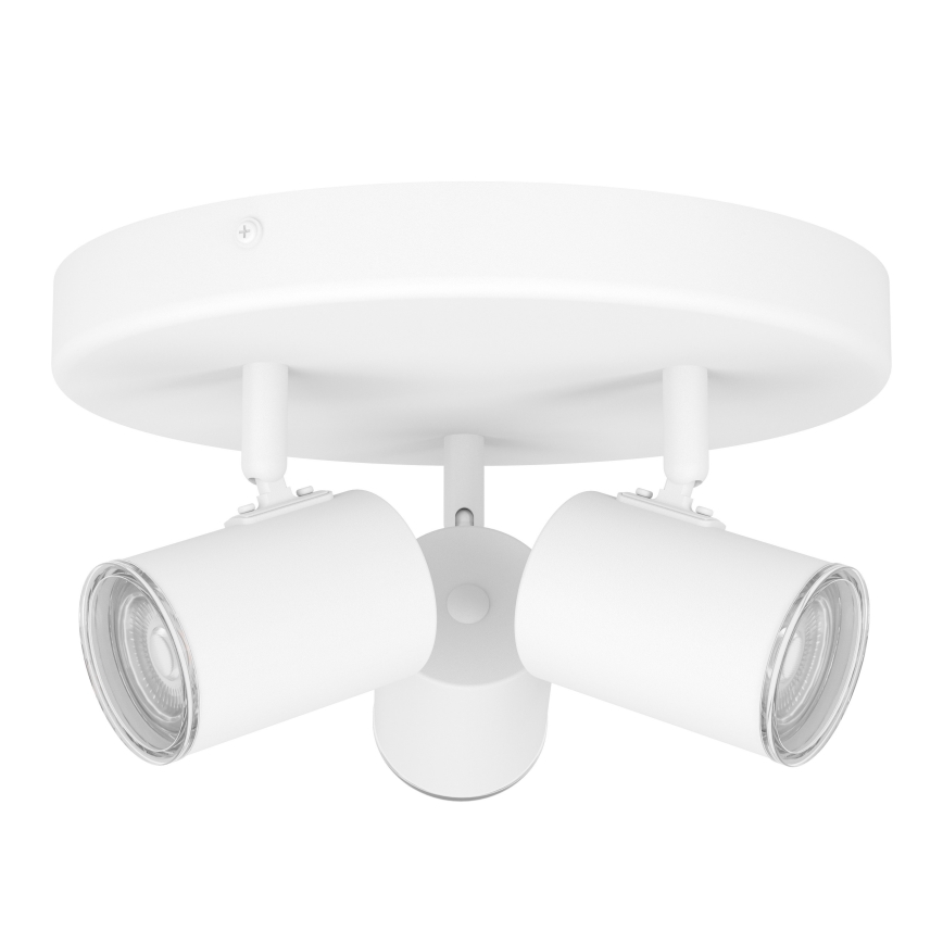 Eglo - Spot para casa de banho 3x GU10/5W/230V, Ø 25 cm, IP44, branco