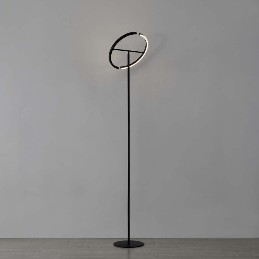 Eglo - Candeeiro de pé LED dimerizável 2xLED/8,8W/230V preto