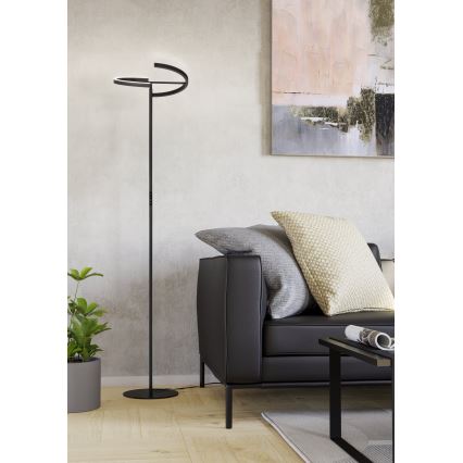 Eglo - Candeeiro de pé LED dimerizável 2xLED/8,8W/230V preto