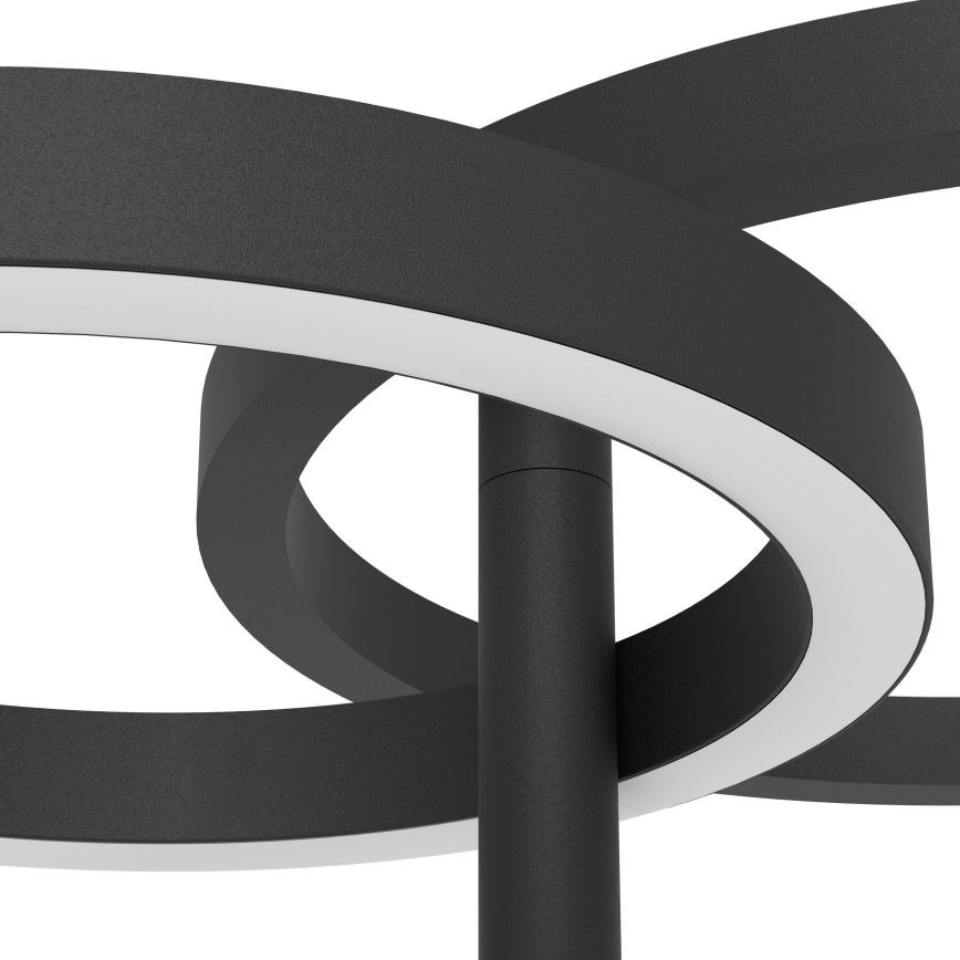 Eglo - Candeeiro de pé LED dimerizável LED/16W/230V + LED/12W preto