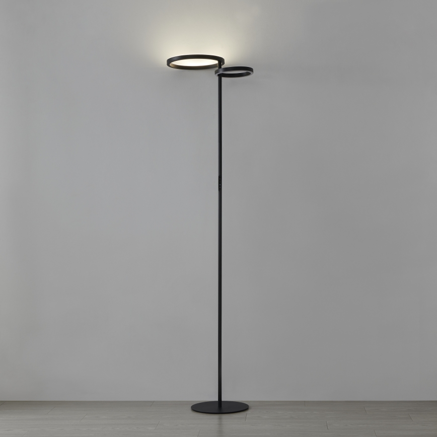 Eglo - Candeeiro de pé LED dimerizável LED/16W/230V + LED/12W preto