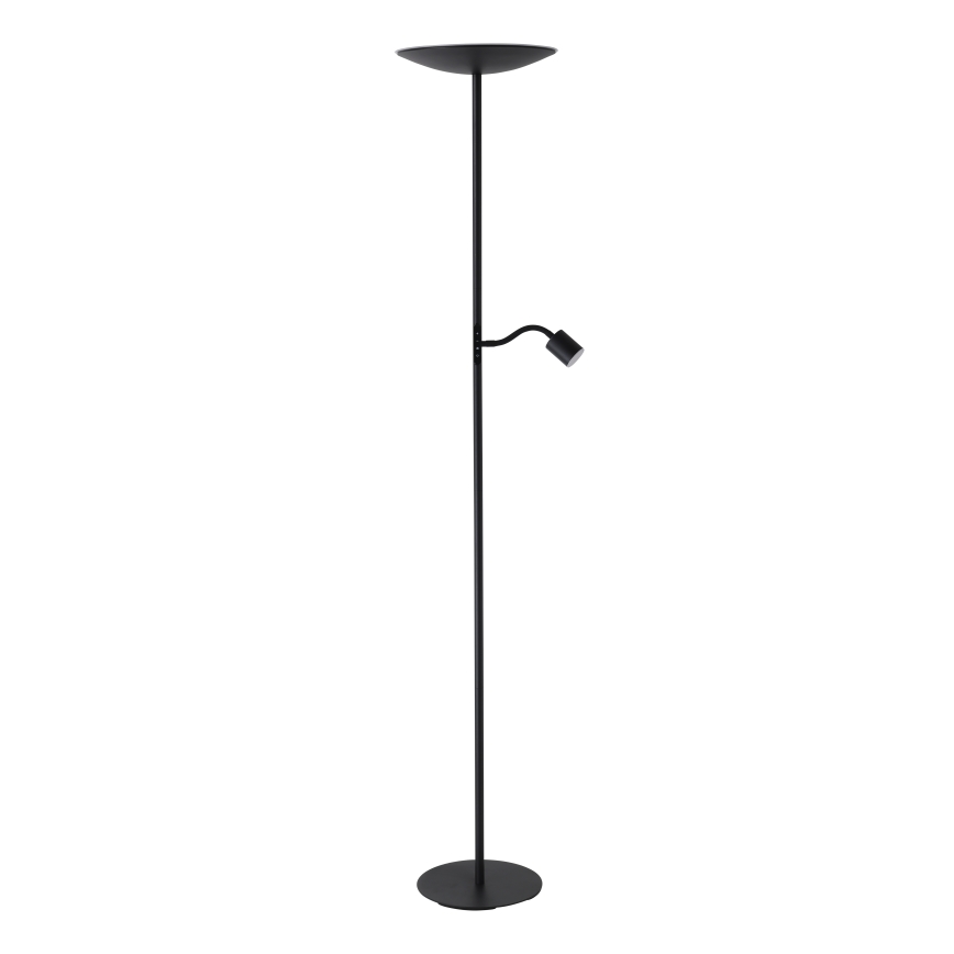 Eglo - Candeeiro de pé LED regulável LED/26,5W/230V + LED/4W preto