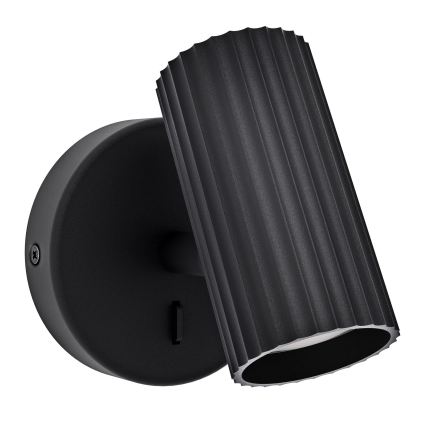 Eglo - Aplique de parede direcional 1xGU10/5W/230V preto