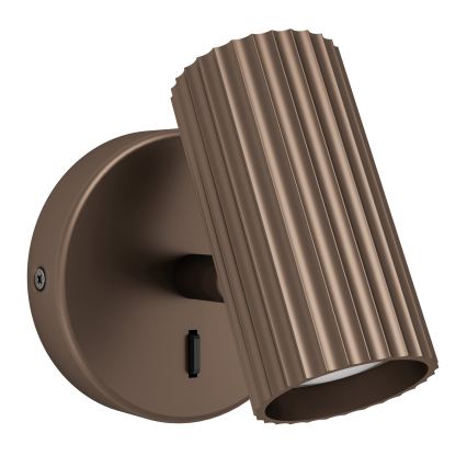 Eglo - Aplique de parede orientável 1xGU10/5W/230V castanho