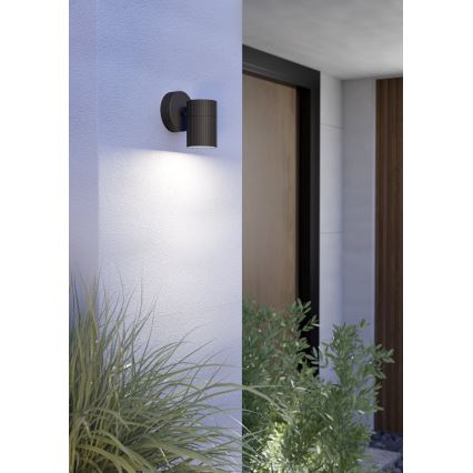 Eglo - Candeeiro de parede para exterior 1xGU10/28W/230V IP44 preto