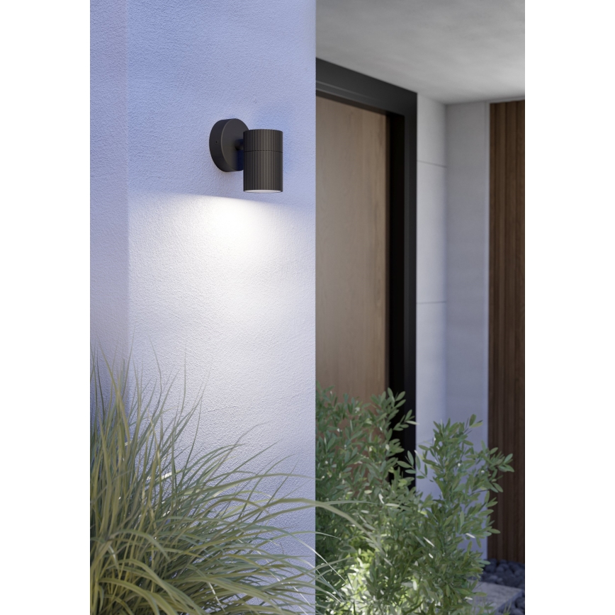 Eglo - Candeeiro de parede para exterior 1xGU10/28W/230V IP44 preto