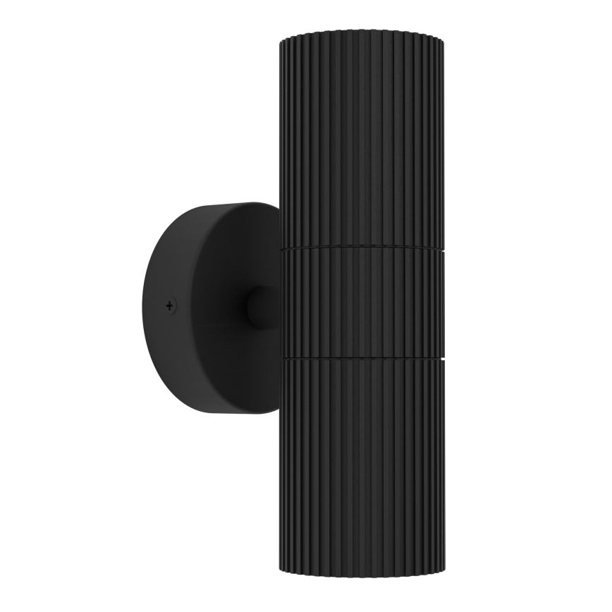 Eglo - Aplique de parede exterior 2xGU10/28W/230V IP44 preto