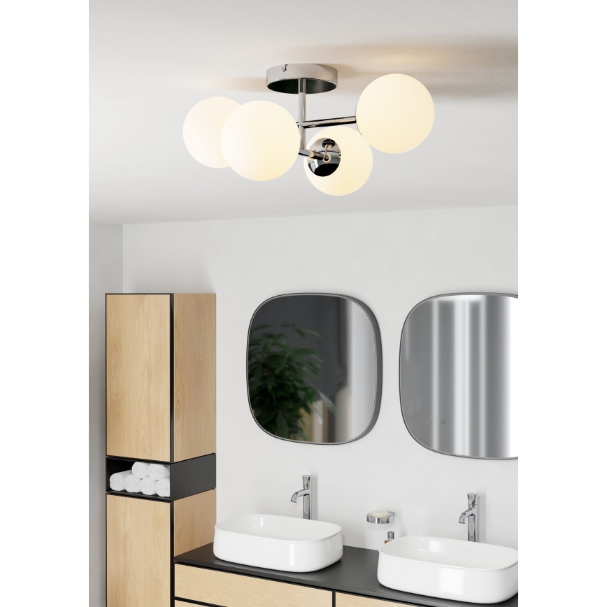 Eglo - Plafon LED para casa de banho 4xG9/4,2W/230V IP44 cromo brilhante