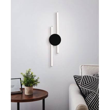 Eglo - Aplique de parede LED LED/20W/230V + LED/0,91W preto