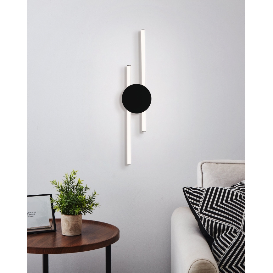 Eglo - Aplique de parede LED LED/20W/230V + LED/0,91W preto