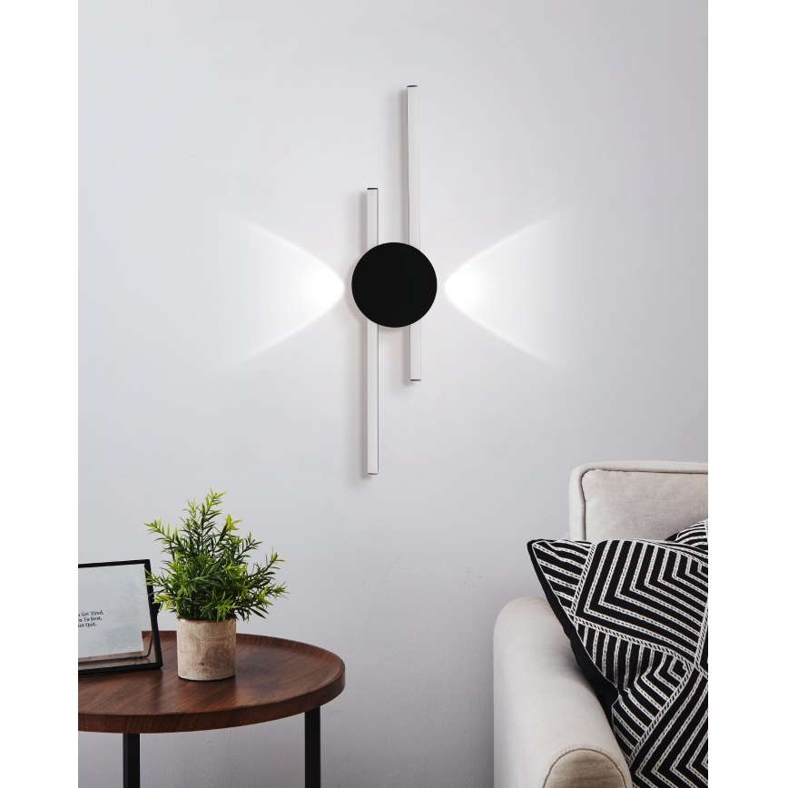Eglo - Aplique de parede LED LED/20W/230V + LED/0,91W preto